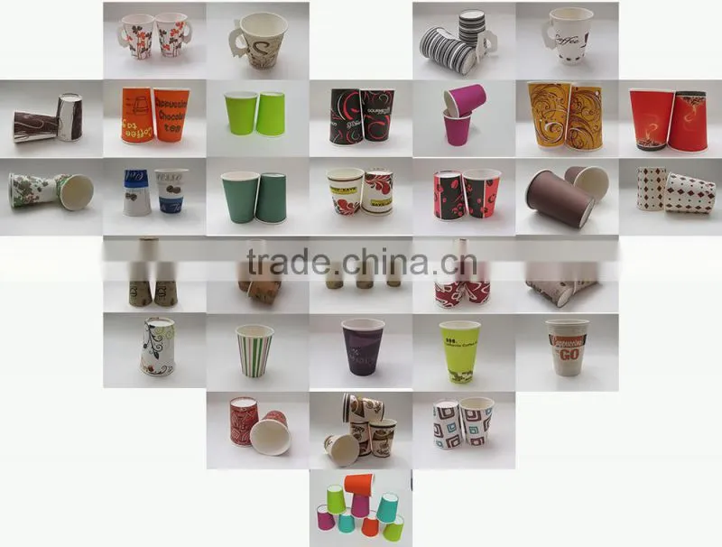 2016 new design customer logo 7oz/8oz ripple wall paper cup for wholesale
