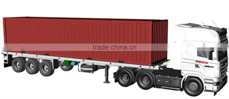 40ft 45 ft extendable container flatbed semi trailer for sale