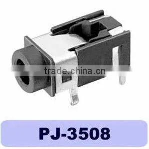 black color 2.5mm av jack PJ-3508