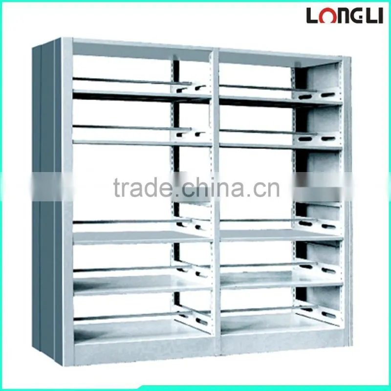 Steel Metal Library Furniture Bookcase With Adjustable BookShelves For Book Strorage