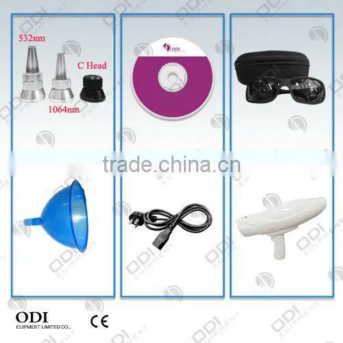 Alibaba express ! Touched screen q-switch laser pigmentation removal (OD-LS600A)
