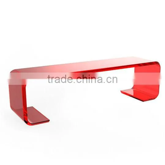 2013 new design black acrylic table with magazine hoders
