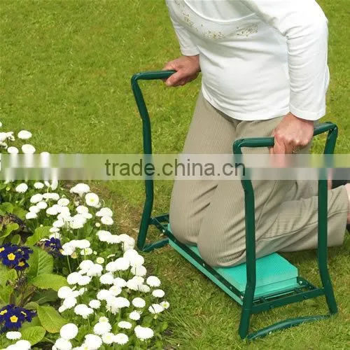 Portable folding garden kneeler Garden tool usage folding stool comfort foam padded
