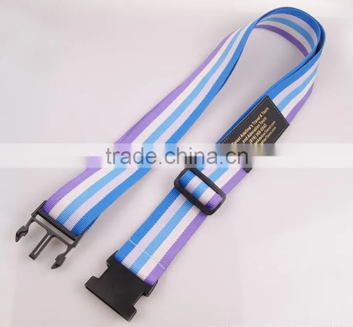 Adjustable multicolor travel luggage belt