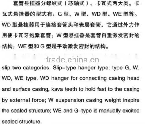 Oilfield Casing Hanger for casing