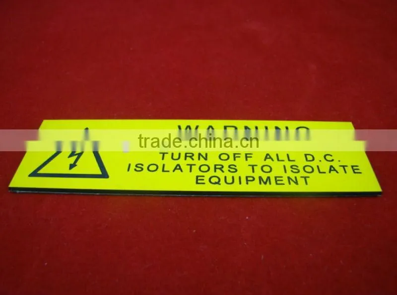 engraved ABS Label