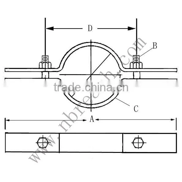 Galvanized Steel Riser Pipe Clamp