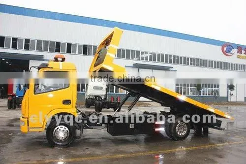 DFAC flat bed wrecker truck
