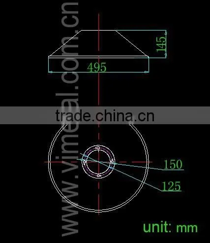 aluminum led reflector for 100w 200w high bay light