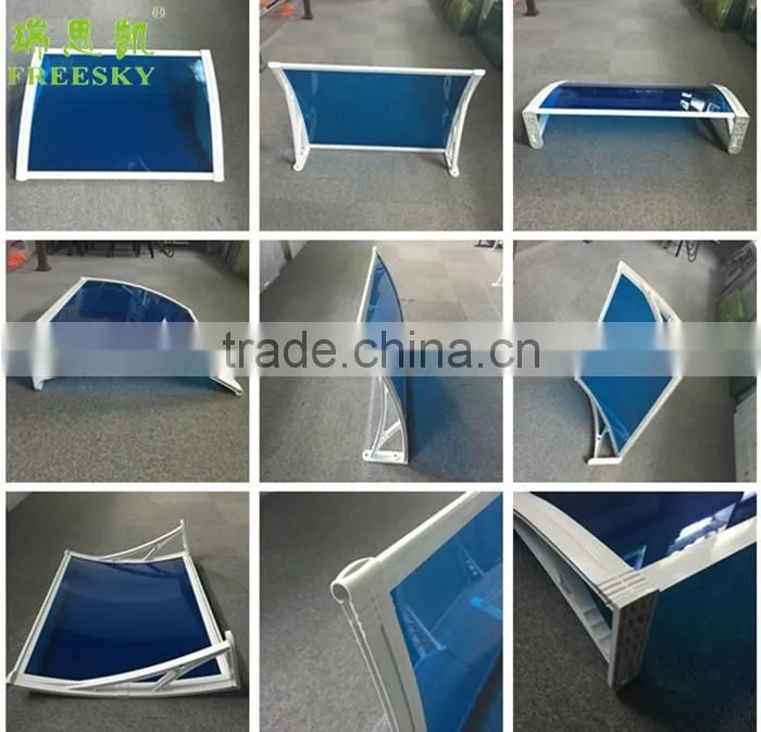 DIY economic Polycarbonate window awning for balcony patio and awning parts