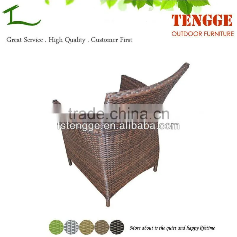 Outdoor furniture syntheric wicker armrest dining chair