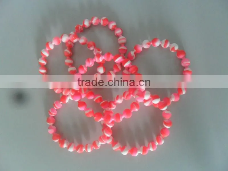 2013 Christmas decoration colorful beads silicone buddha bracelet