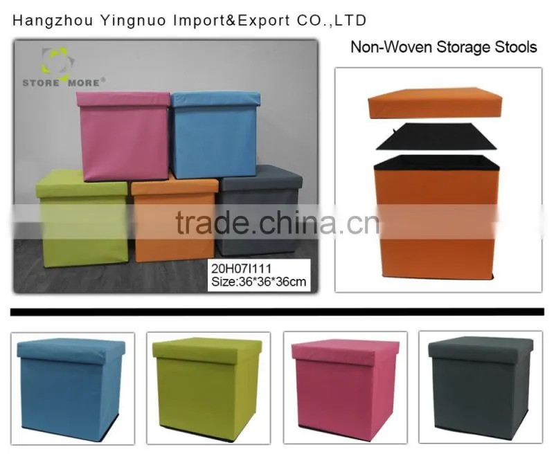 Solid Orange Color 600D Polyester Household Storage Foot