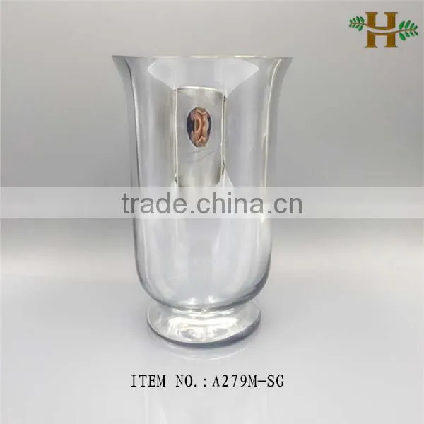 stained handblown glass flower vase for decoration