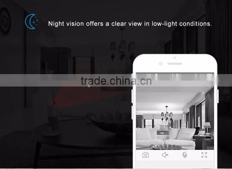 WiFi Wireless Monitoring CCTV Camera, Smart Mobile Control CCTV Baby/Pet Security Net Camera For Wholesale