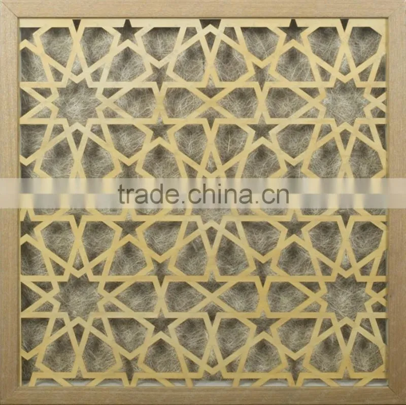 Latest natural solid wood frame paper cut wall art