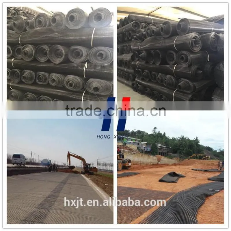 30KN Reinforce Rail road beds double direction Biaxia warping knitting fiberglass geogrids
