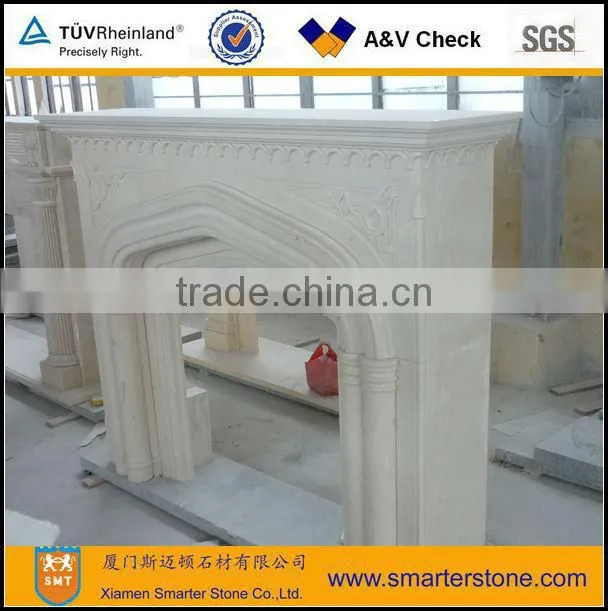 Delicate White Marble Hearths