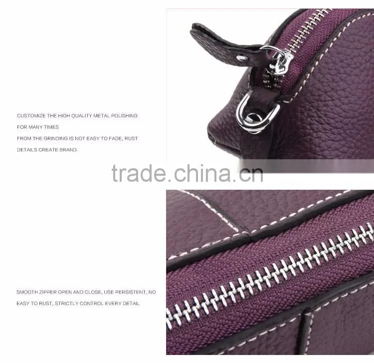 The first layer of leather makeup bag ladies hand bag South Korean portable travel package