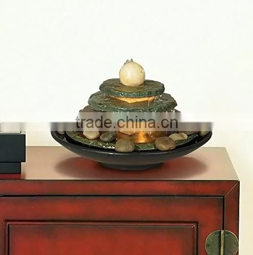 Pyramid Lighted Table Fountain