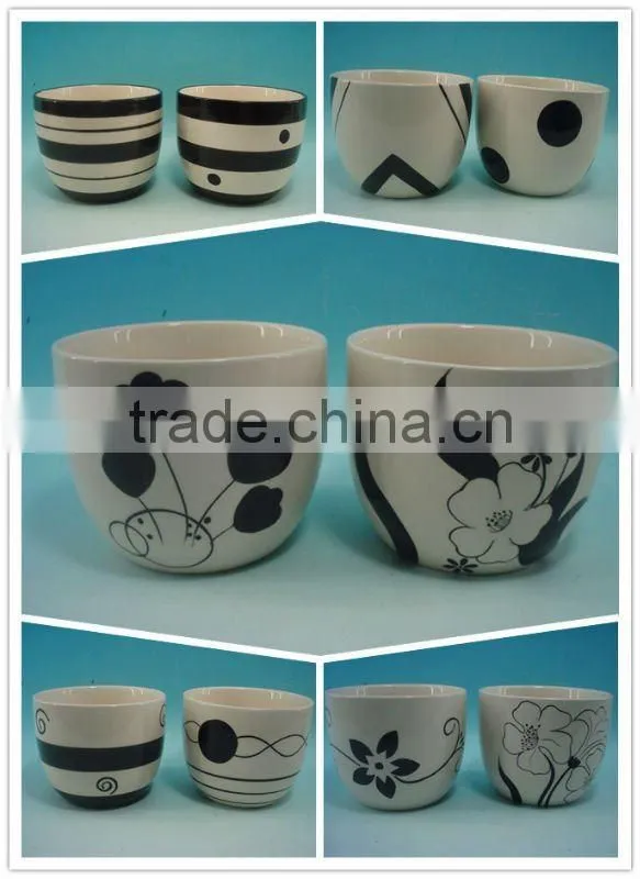 Indoor colorful round ceramic flower pot