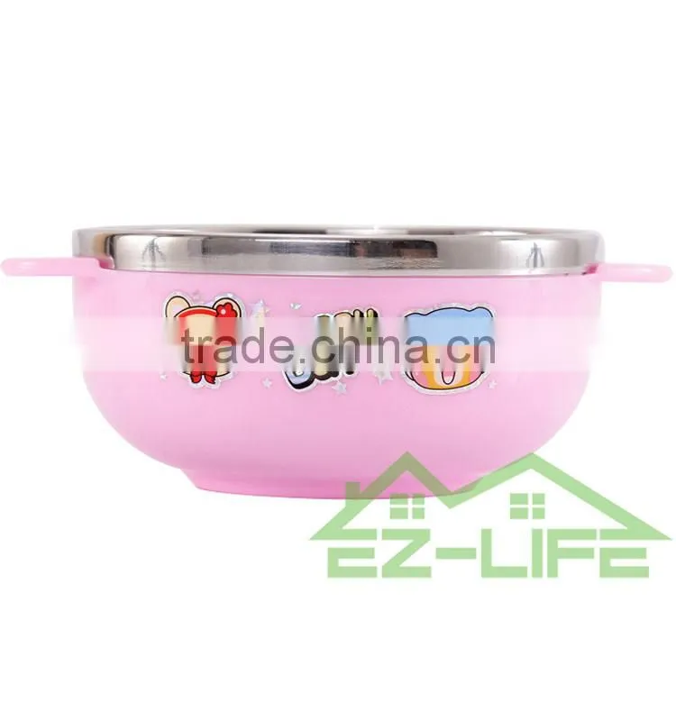 Baby food feeding soup bowls with cup spoon and fork 6 pcs/set Kids dinnerware set