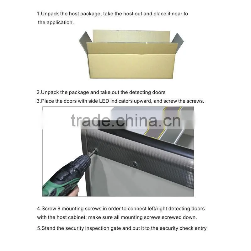 VW-Wide walk through metal detector security gate