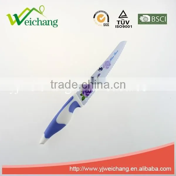 WCE567 5 pcs set Kitchen Knives artwork painting blade PP with TPR handle , hot sale, Wholesale