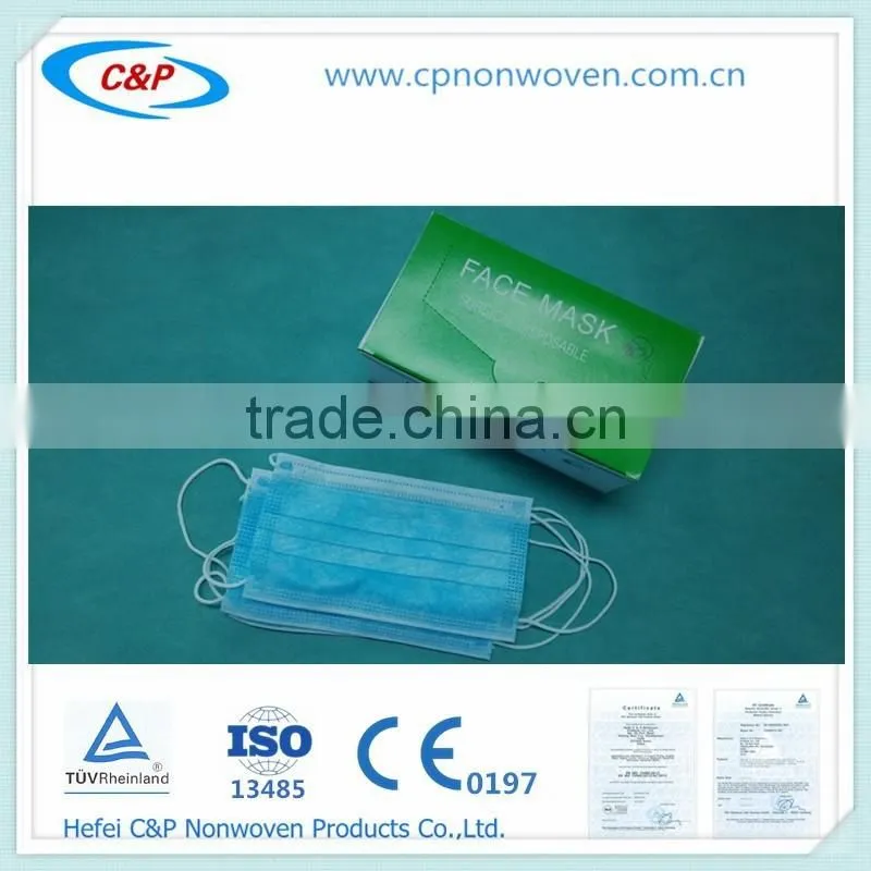 Disposable nonwoven medical nonwoven face masks