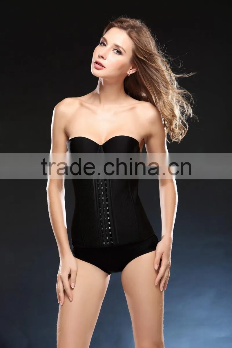2016 newly produced polyester 9 bones waist trainer diamand waist trainer polyester
