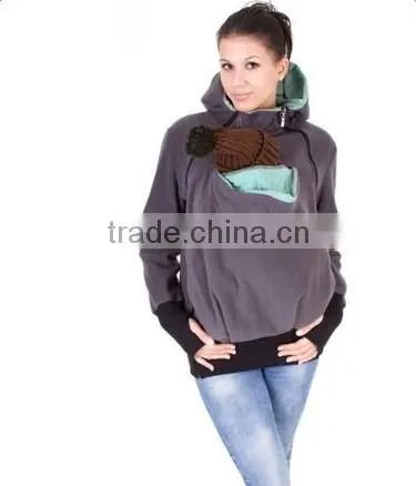 2016 New Style Multiple Function Mother Dress Three-in-one Cover Baby Women Hoodie Sweatshirt Polar Fleece Warm OEM