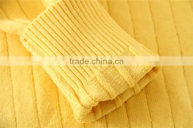 2015 TRENDY DESIGN KNITTED SWEATERS SOLID KIDS GIRLS PULLOVER SWEATERS APPLIQUED WITH BREASTPIN
