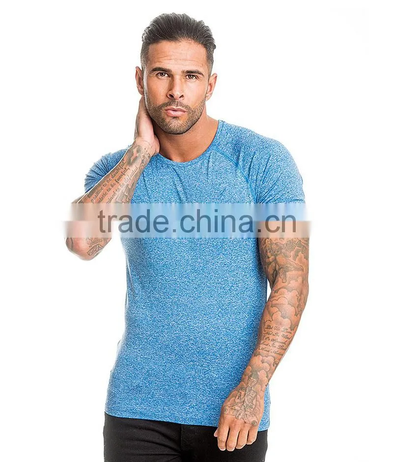 raglan sleeve custom printed fitness shirts , gym fitted t shirt