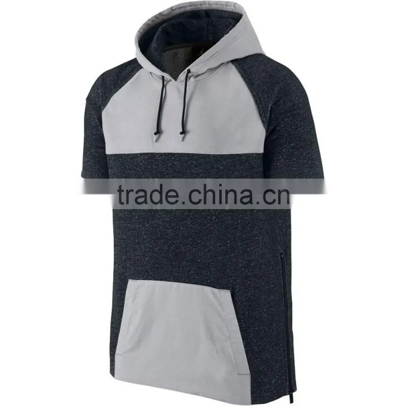 high quality mens casual short sleeve hoodies