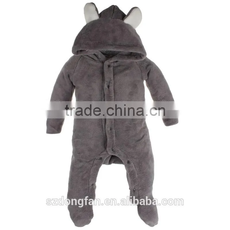 Cute Winter Warm Coral Fleece Baby Romper Cartoon Jumpsuit Overall Long sleeve Baby Clothing Baby Carters Romper