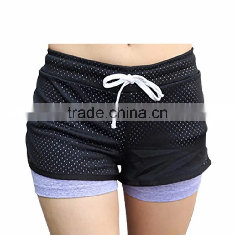 Factory Wholesale Custom Sportswear Gym Shorts Hotpants Girls Yoga Pants