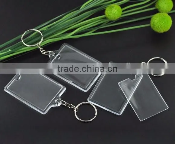 High Quality W/Transparent Plastic Picture Frames Key Chain