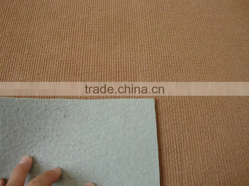 100%polyester ribbed carpet with anti slip backing,rubber backing