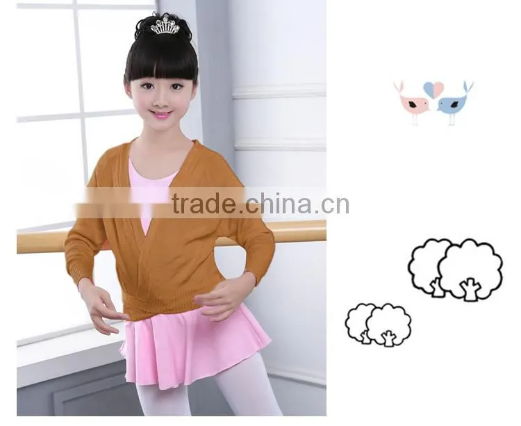 Wrap Knitted Ballet Crossover Leotard Coat Ballet Dance Sweater