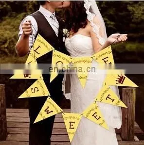 creative wedding Party flag line