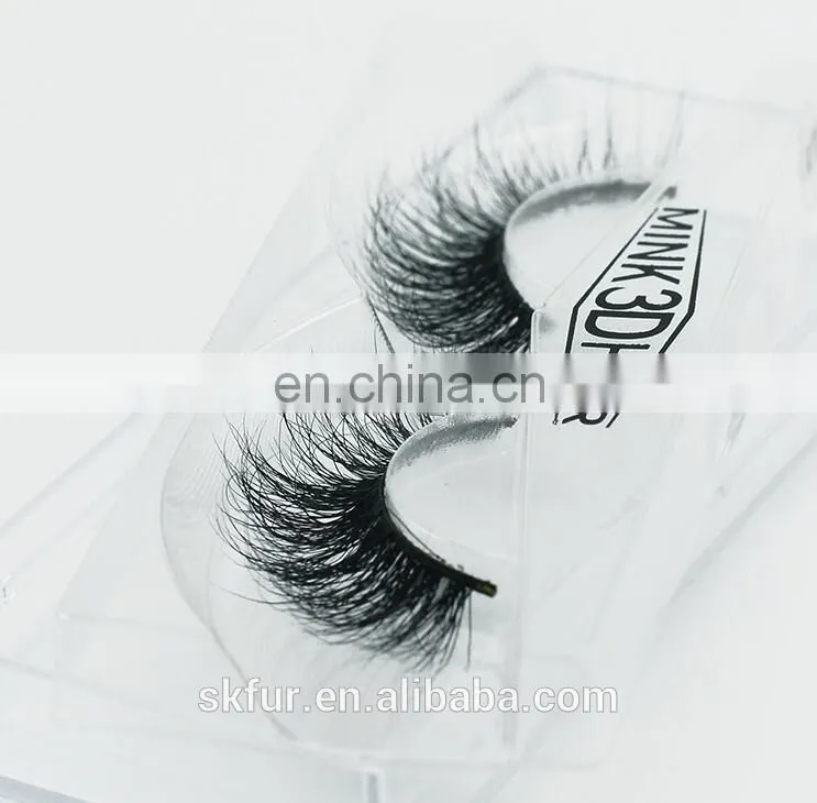 Factory wholesale private label custom package individual premium 3d 100% real mink lashes