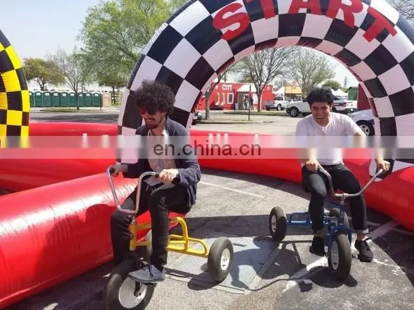 Mini kids RC Car go kart racing sport game inflatable race track