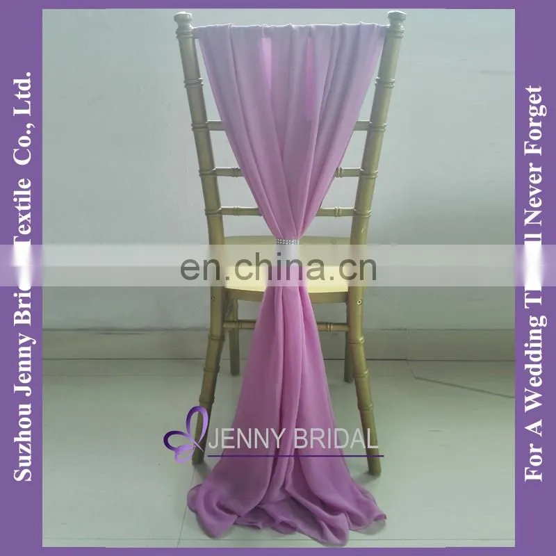 SH043Fgrey chiffon chiavari chair sash,chair cover for wedding