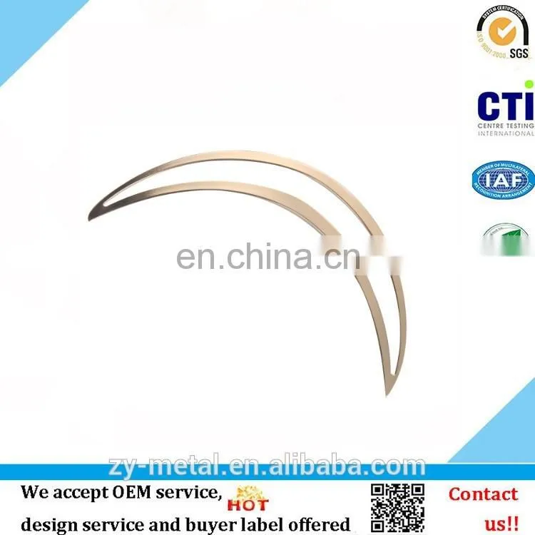 2015 new products moon shape ornament, latest decorative metal accessories for clothing