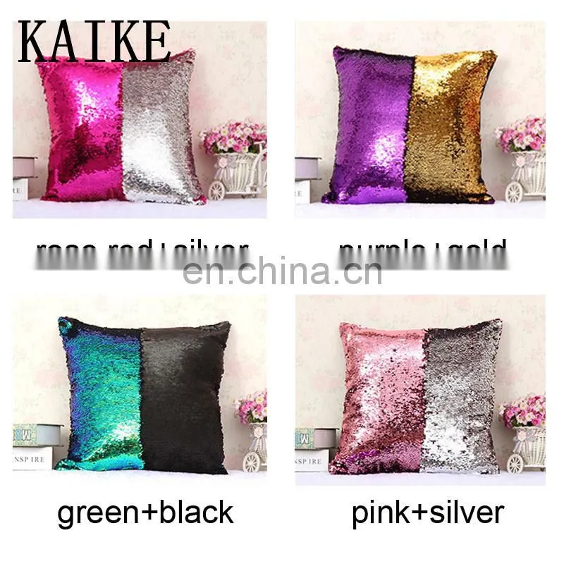 Custom new fashion headboard bed sequin pillow cushion covers