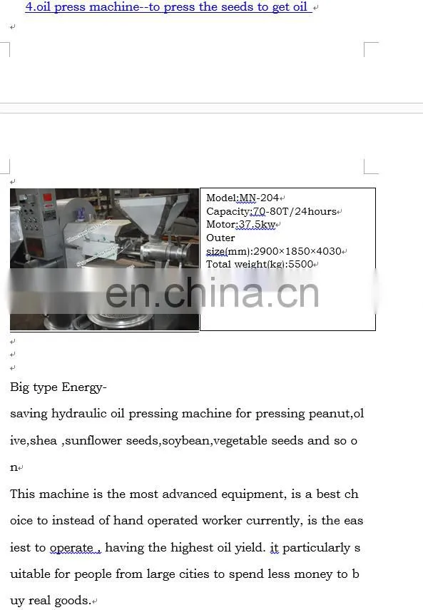 Seed oil extraction machine/groundnut oil processing machine/palm kernel oil mill price