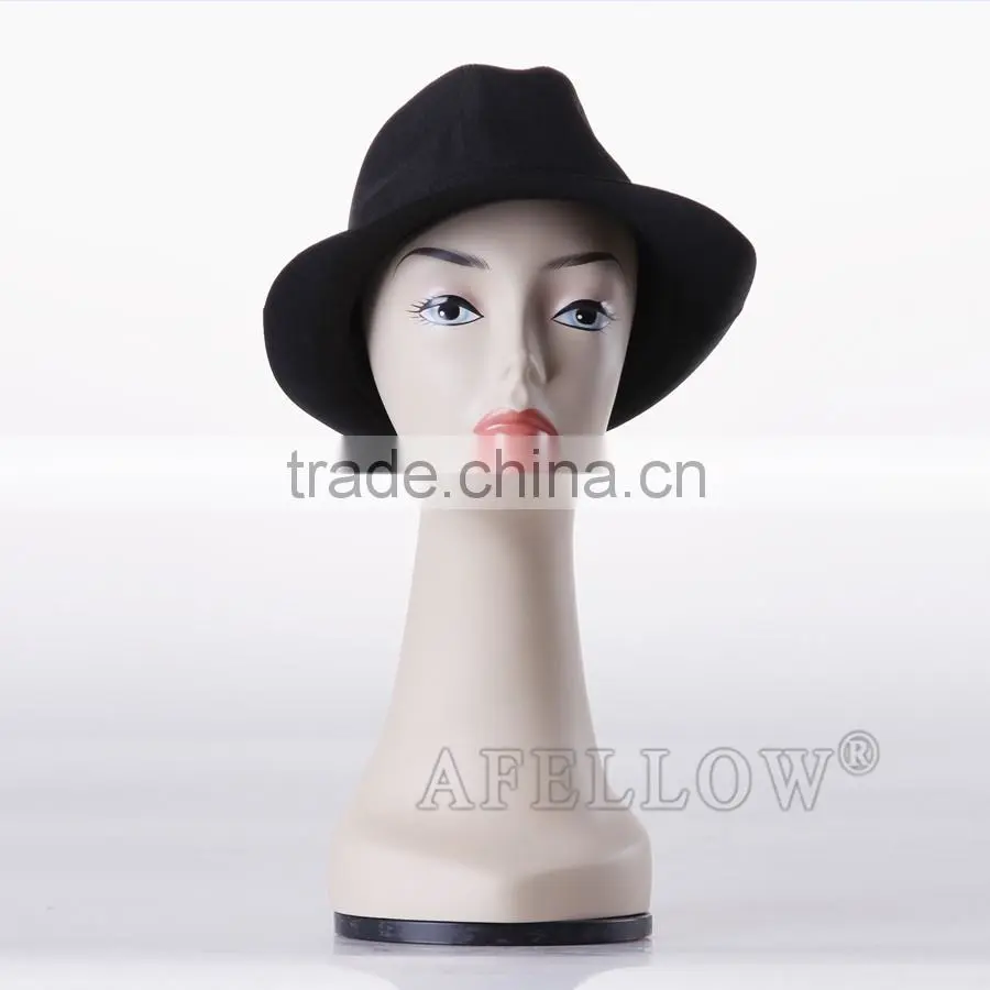 Plastic Female Head Mannequin Dispaly Jewelry/ hat /scarf/wig mannequin head H1003