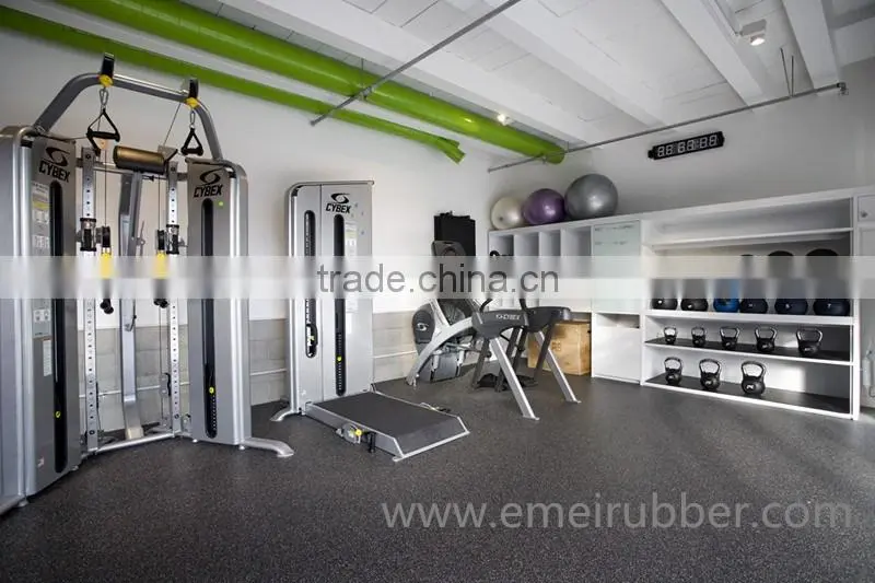 anti-shock gym rubber flooring mat with EN1177