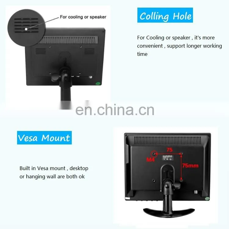 Small size 10 inch LED VGA desktop Computer monitor touchscreen LED 1024*768 LCD Monitor pc