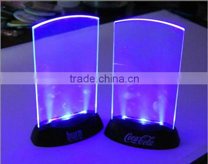 Shinning color display card with light